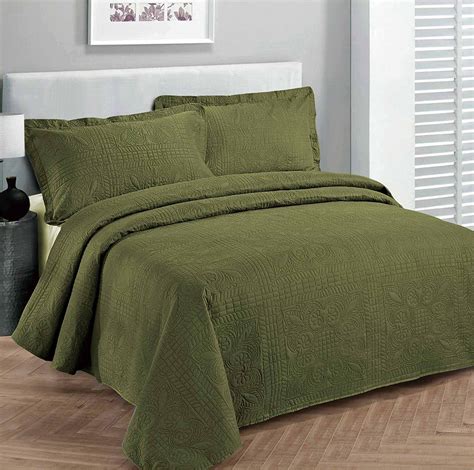 olive green king comforter